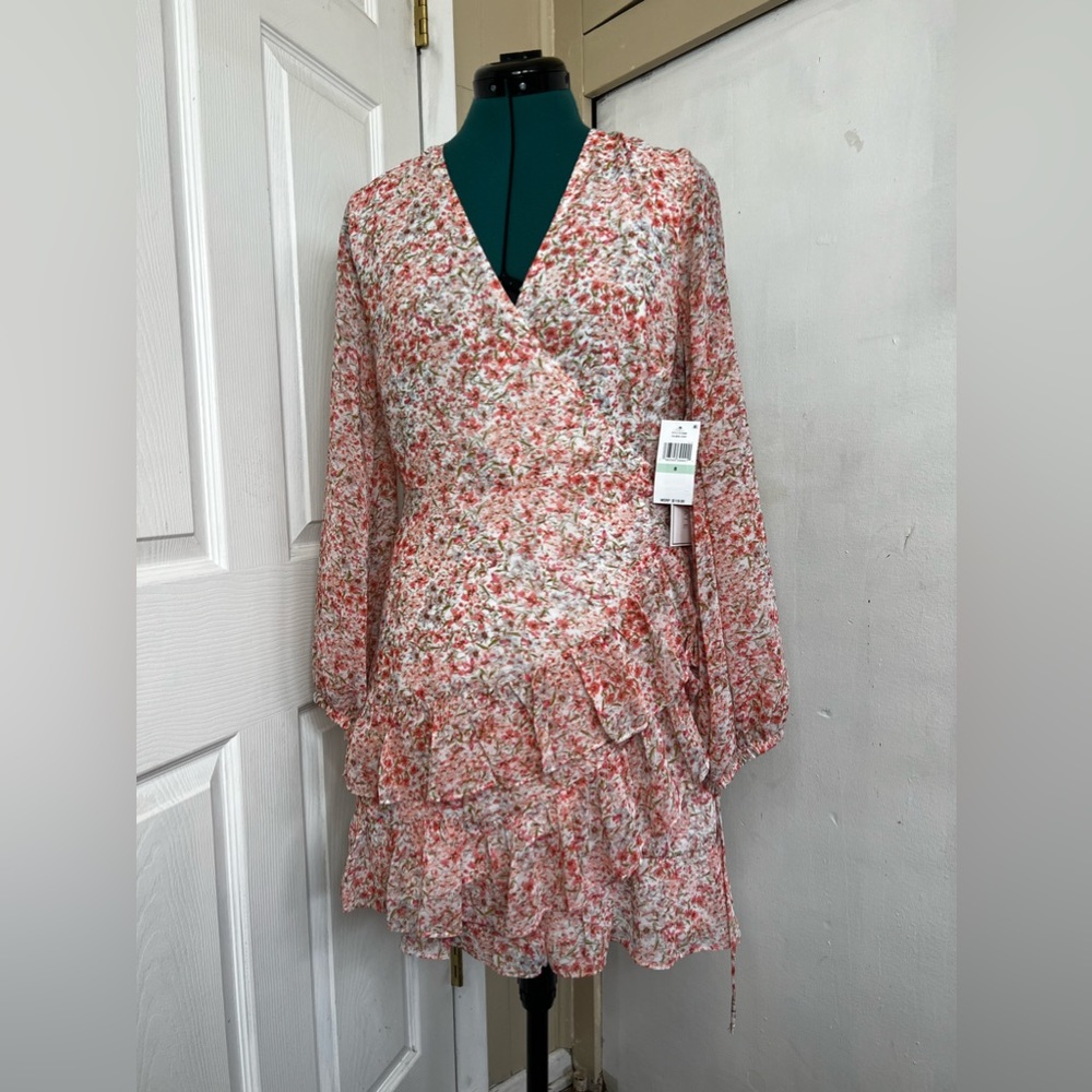 1.State Wrap Floral Dress for Women Size 8 NWT Lightweight Long Sleeve